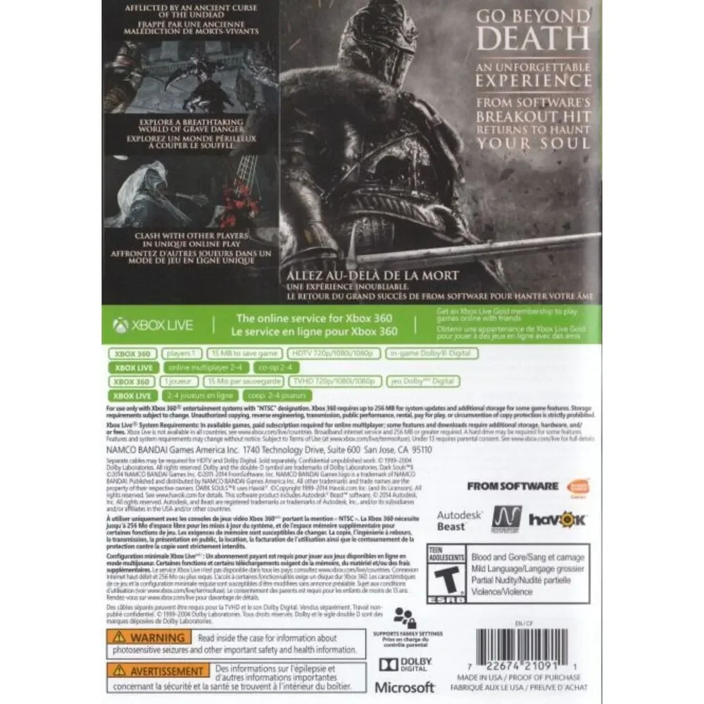Dark Souls 2 (Microsoft Xbox 360, 2014) - VideoGames
